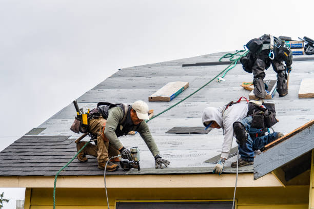 Professional Gutter Installation technician working in Melrose, MT